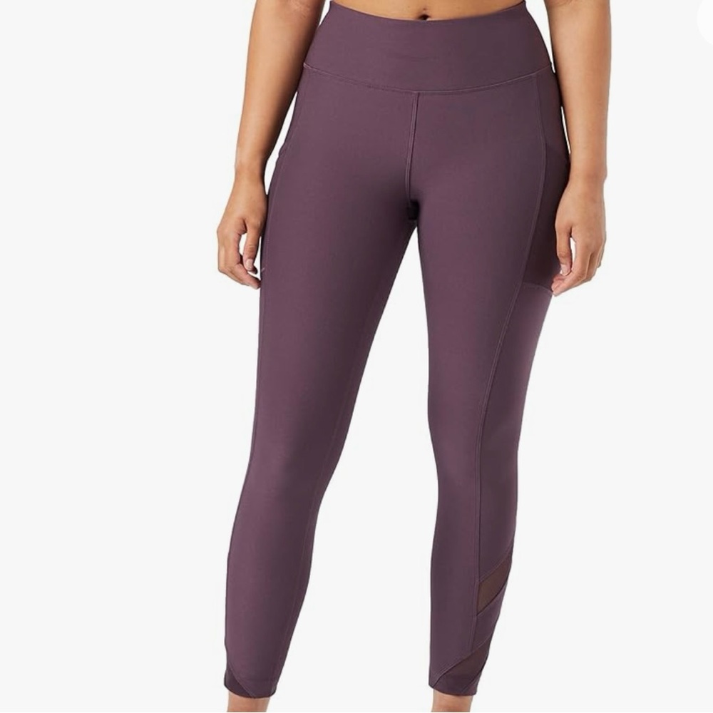 Mondetta 7/8 High Waisted Lilac Women’s Active Training Running Yoga Leggings, L